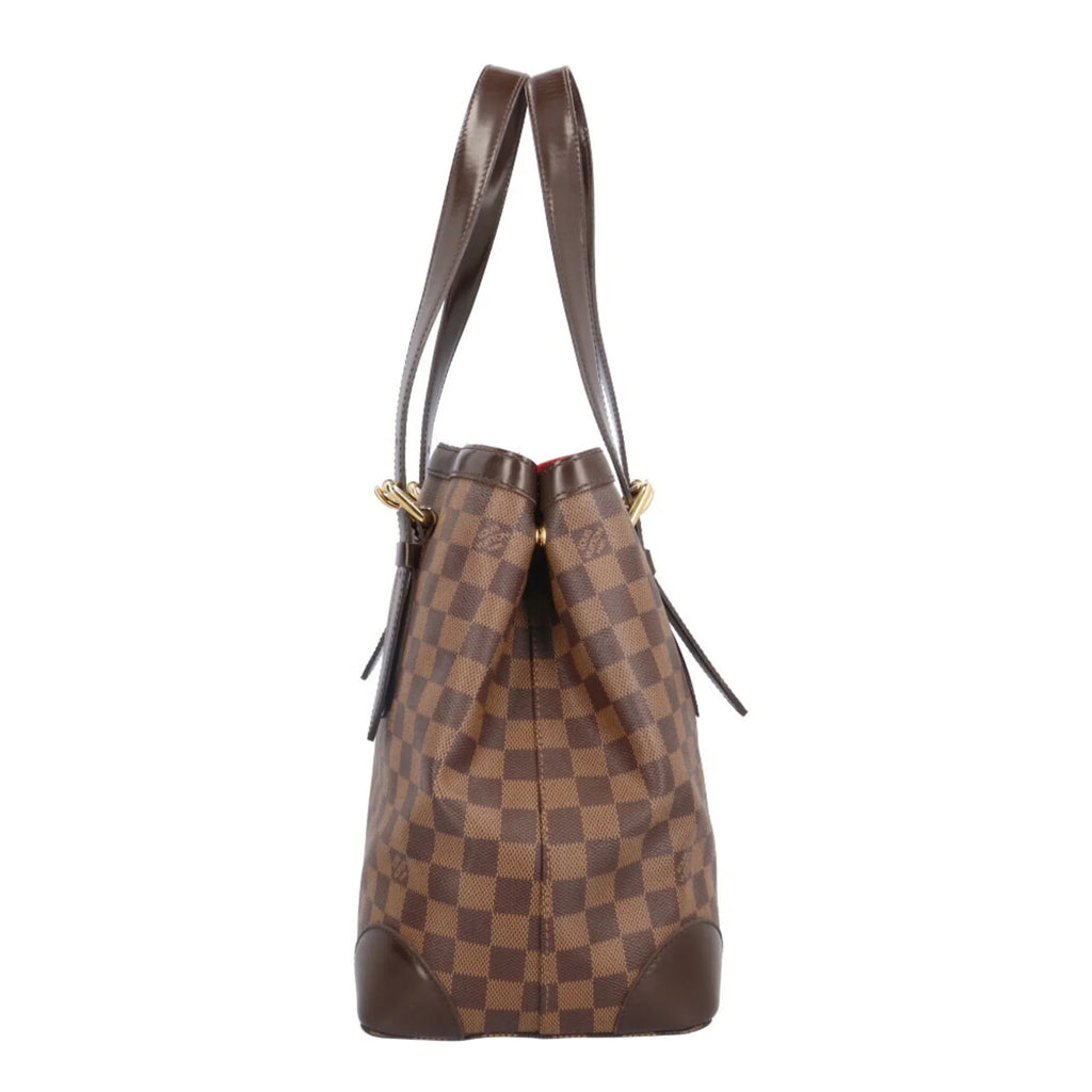 VUITTON Louis BRB03130000004147 Pre-Owned Shoulder N51204 LOUIS Damier MM (Good) Hampstead Women's Bag Vuitton Canvas Brown