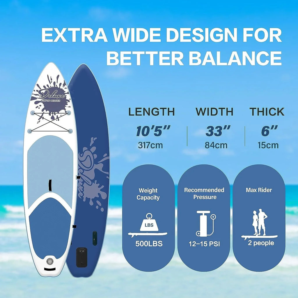 Water Deluxe Paddle Performance Inflatable 27.55 - Board Ultimate Pink -