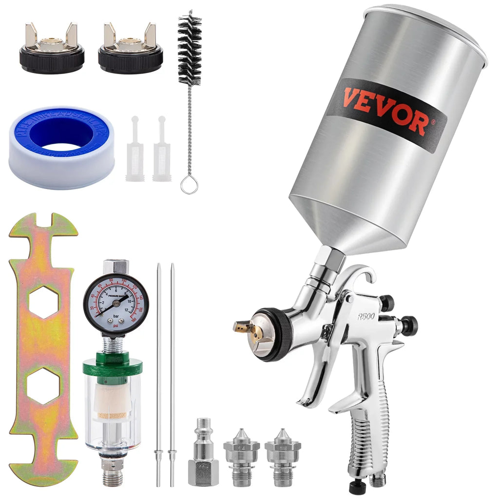 Nozzle LVLP Kit Gun Gravity Air Feed 1.3/1.4/1.8 Gun Spray Paint mm VEVOR