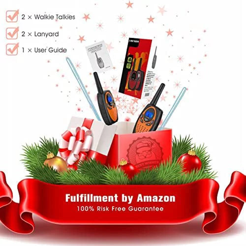 Cancelling Free for Adults, Walkie 1) Talkie Kids for Talki Noise Women /Hands Cruise Range Radios with Long FRS Way 2 Two Hiking Ship Walki (Orange Camping in