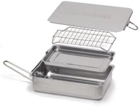 3.5”) Sample 11” with Mini Box - Outdoor Heat Over Smoker Chip - x x Works Any Stovetop Wood (7” Stainless Source, Indoor Steel or Gourmet Smoking