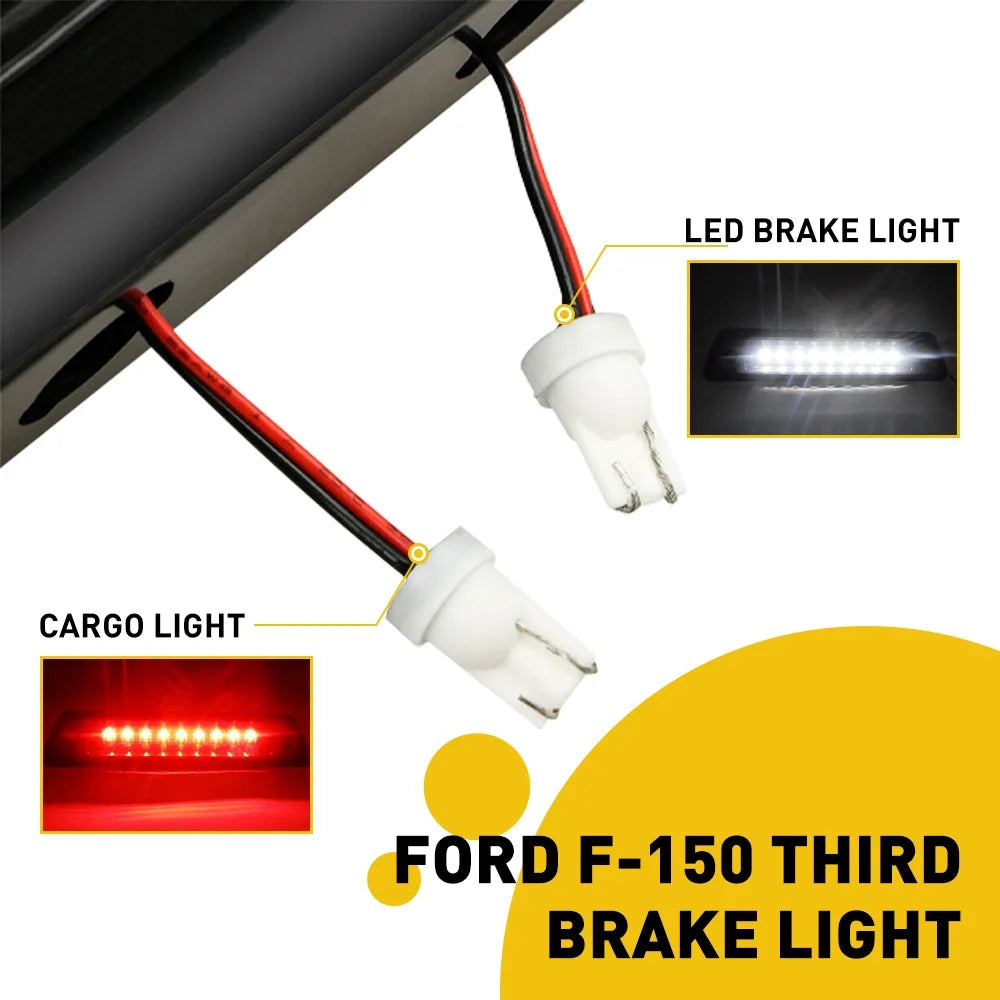 Brake For 2009-2014 3rd Light/Rear Power Saving, The F150, Light Smoked IP67 Cargo Ford Waterproof