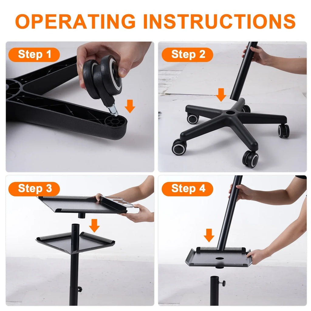 Wheels Cart 2-tier Trolley,Station Hair Stand Salon Movable With Bestauty Cart 2 Clinic Salon Adjustable Adjustable Hair Salon Beauty On Salon Beauty Salons Adjustable 2 Hair Cart Stand Salon Movable