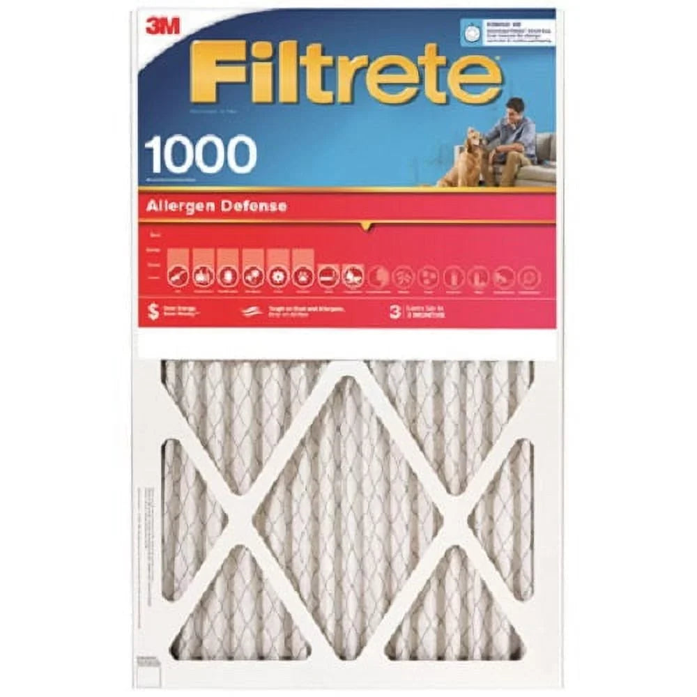 4 Month 3M of x Quantity Disposable 3 Pleated 1" Filtrete Red Filter 14" x - 25" MPR 1000 9804-4 Air