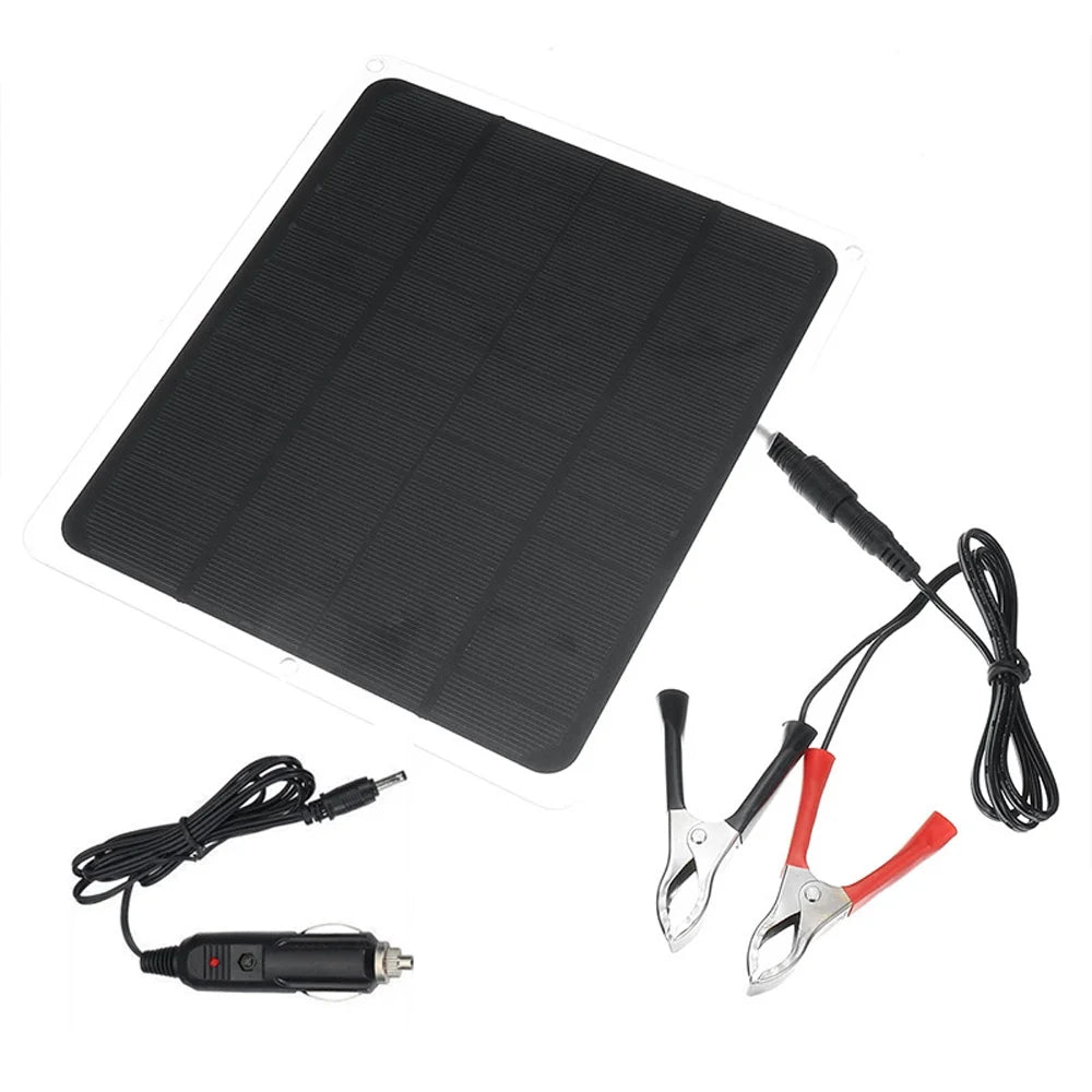 Fan Car Solar Portable Hiking Light 20W Panel, Solar moobody Camping Removable Power Recharger for