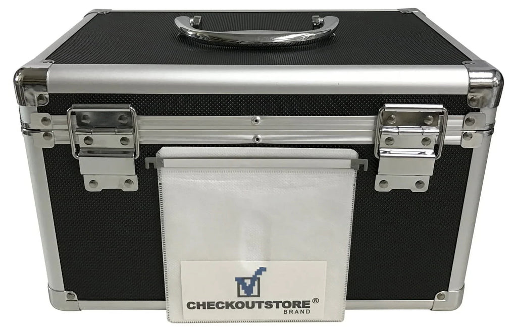 200 Aluminum Storage Black CD/DVD Sleeves Discs) Hanging (Holds Box CheckOutStore