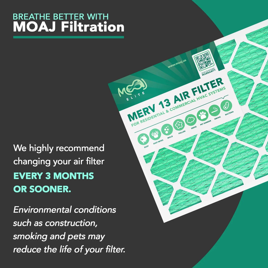 13 IN x | 16x25x4 4.31" MERV x Filters Pleated Furnace 24.88" for Applications Air Viral Replacement BASED Elite Air AC 15.88" Actual USA Bacterial Dimensions: | | MOAJ (2-PACK) & Filter | Defense & |