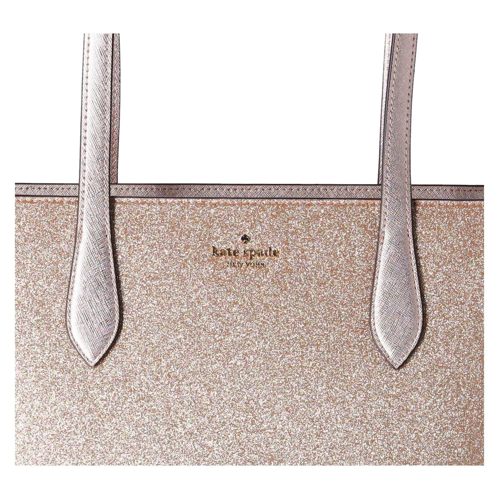 Zip Kate Gold Large Spade + Shoulder Wallet Glimmer Top Holiday Bag Glitter Tote