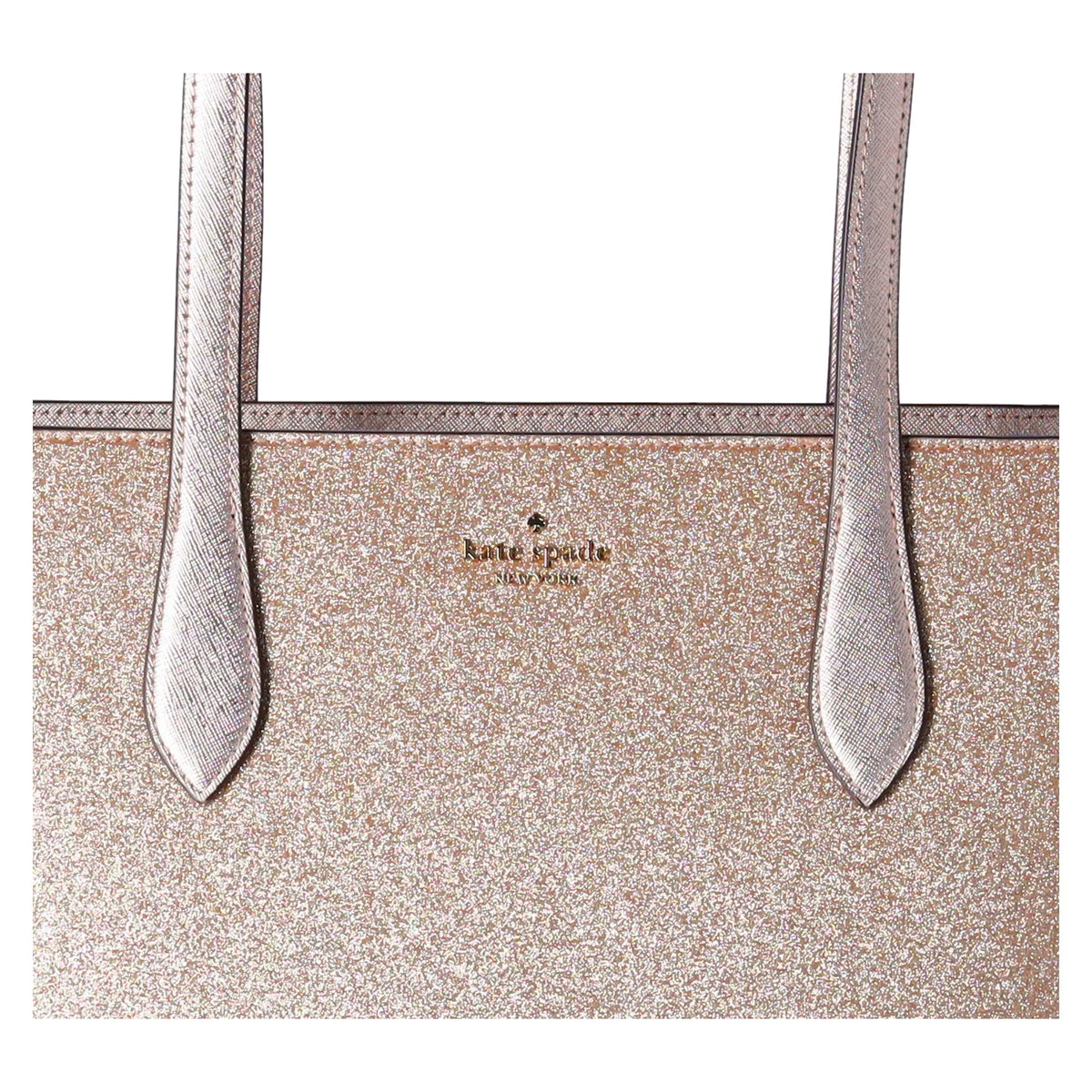 Zip Kate Gold Large Spade + Shoulder Wallet Glimmer Top Holiday Bag Glitter Tote
