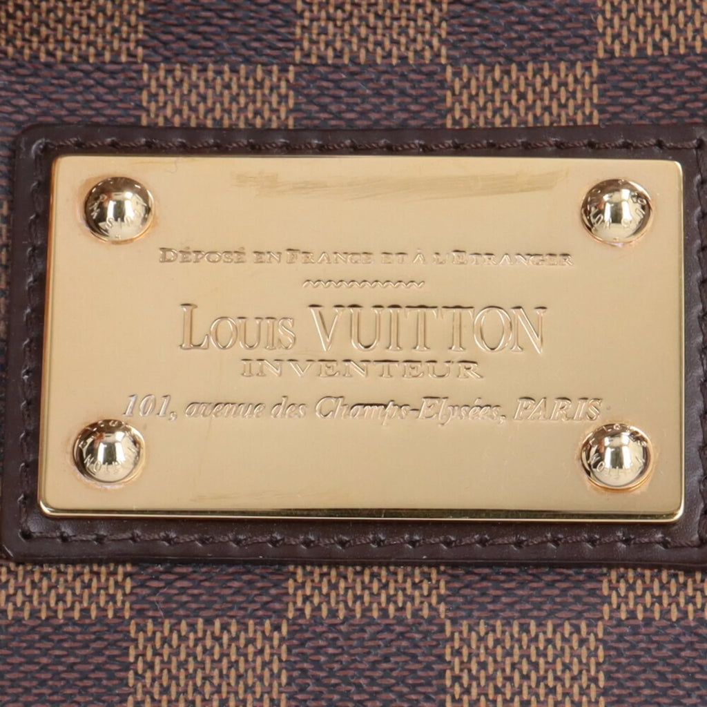 VUITTON Louis BRB03130000004147 Pre-Owned Shoulder N51204 LOUIS Damier MM (Good) Hampstead Women's Bag Vuitton Canvas Brown