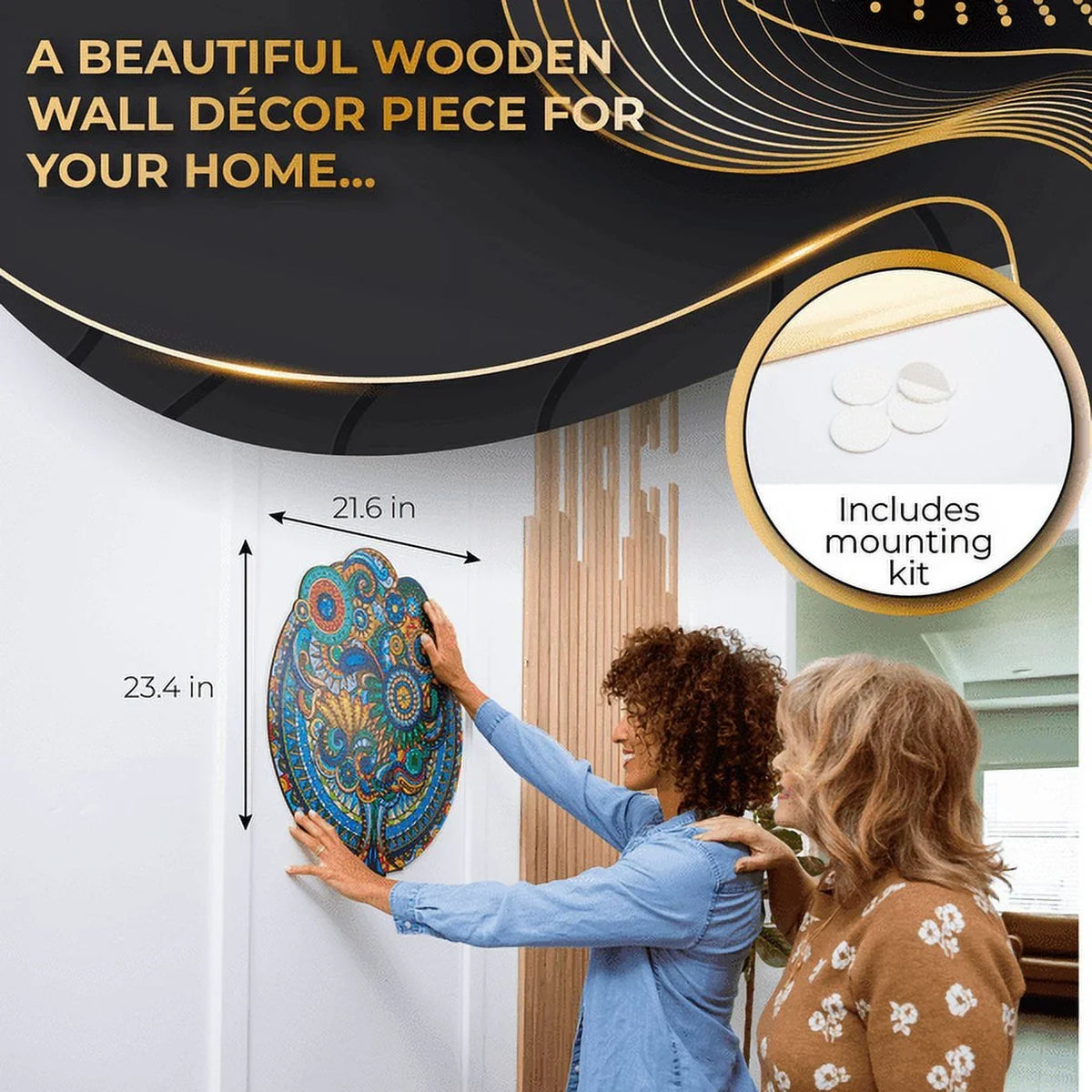 1000 Pieces Adults Puzzle for ZenChalet Retro featuring Floral Wooden Premium Jigsaw