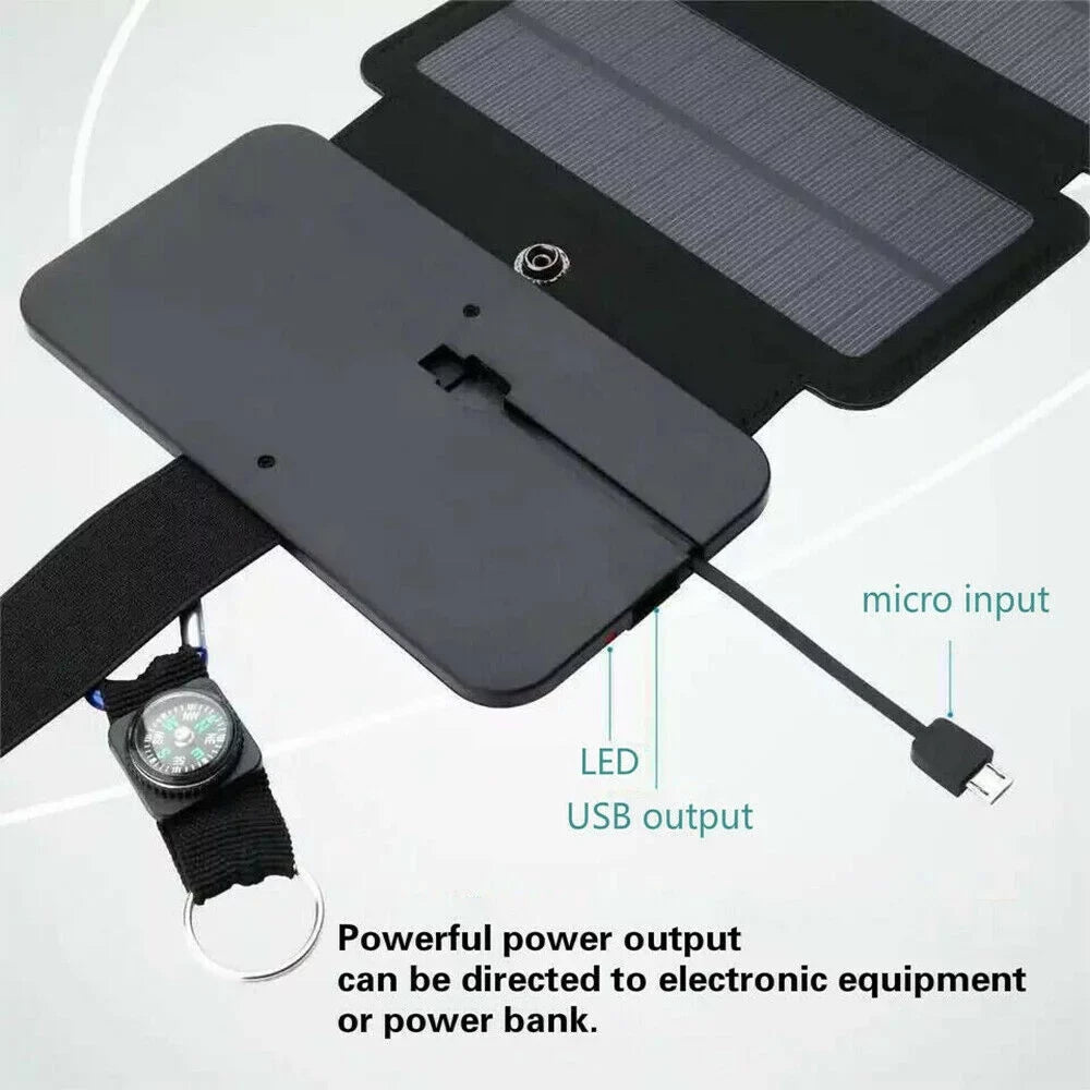 Charger Camping Solar Bank Power Waterproof Portable Panel Phone Mobile Outdoor JLLOM
