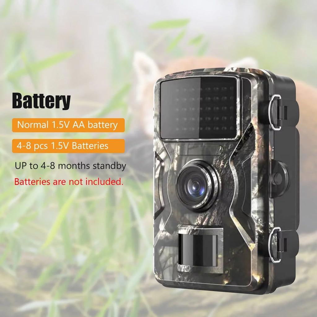 Dadypet Game Trail for Wildlife, IR Color Camera Motion Home and 2.4'' TFT 1080P Waterproof, Night Vision, Detection, Use and Farm, IP66 with Display