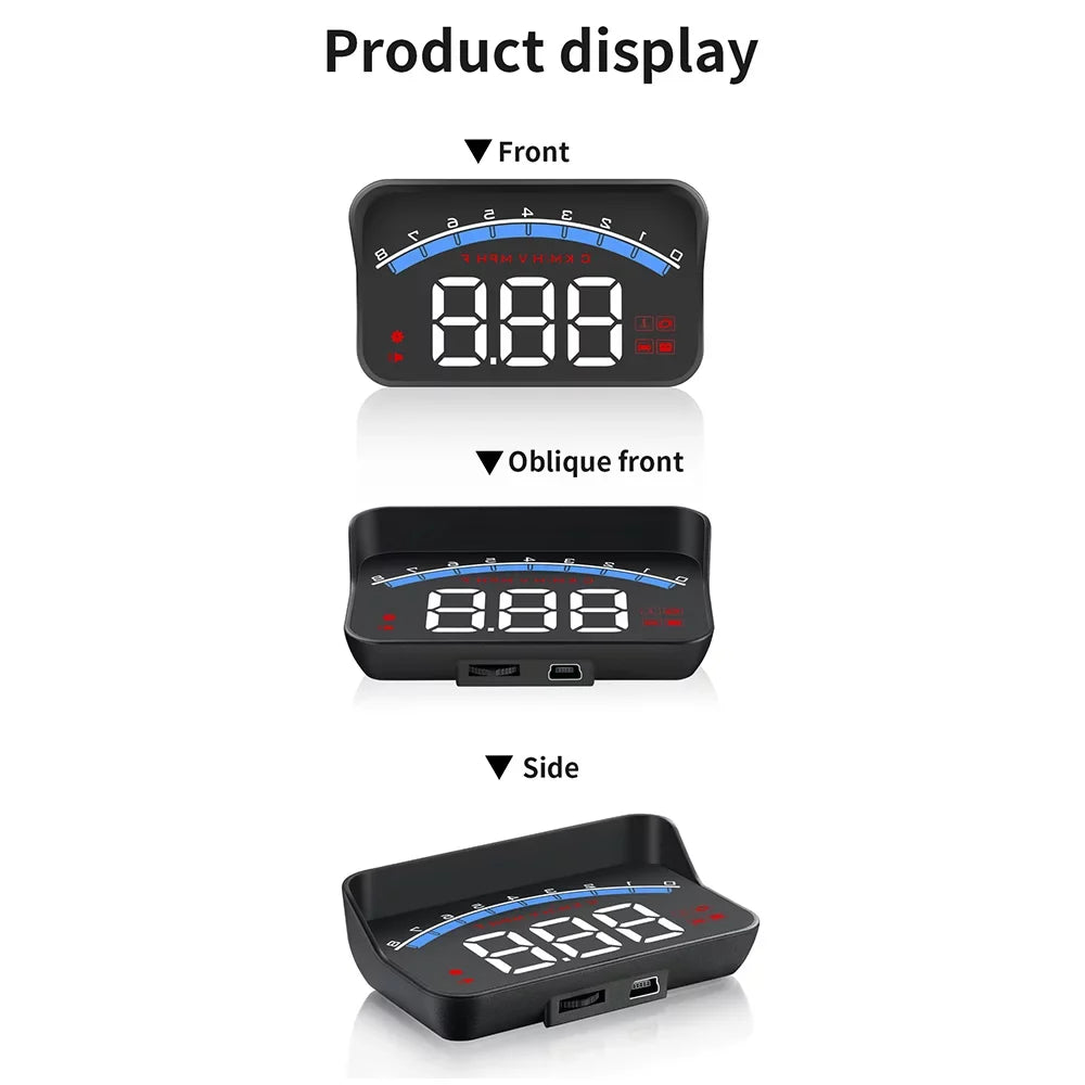 3.5" Projector Speed/Water Tachometer Display SUV Speedometer Temperature/Voltage Display II RV Truck Up LED Car ODB HUD Auto Carevas Head M6S Universal