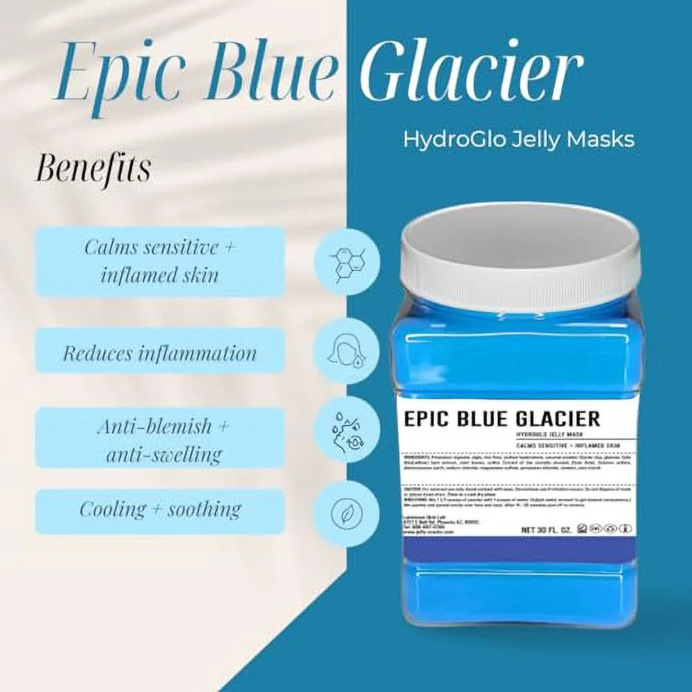 Jelly oz Types Epic Blue - Reducing Peel Anti-Aging, Facial | Dark & Skin Natural Professional Pack Mask, Spot Skin Mask Luminous Suitable - off for Glacier 30 Lab All Skin Treatment fl