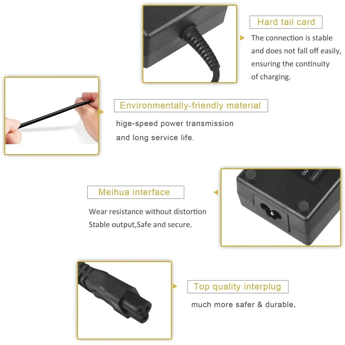 CJP-Geek Adapter Lenovo 6.75A Charger for Y40-70 Power Cord 135W 20V Y50-70 Y40-80 AC