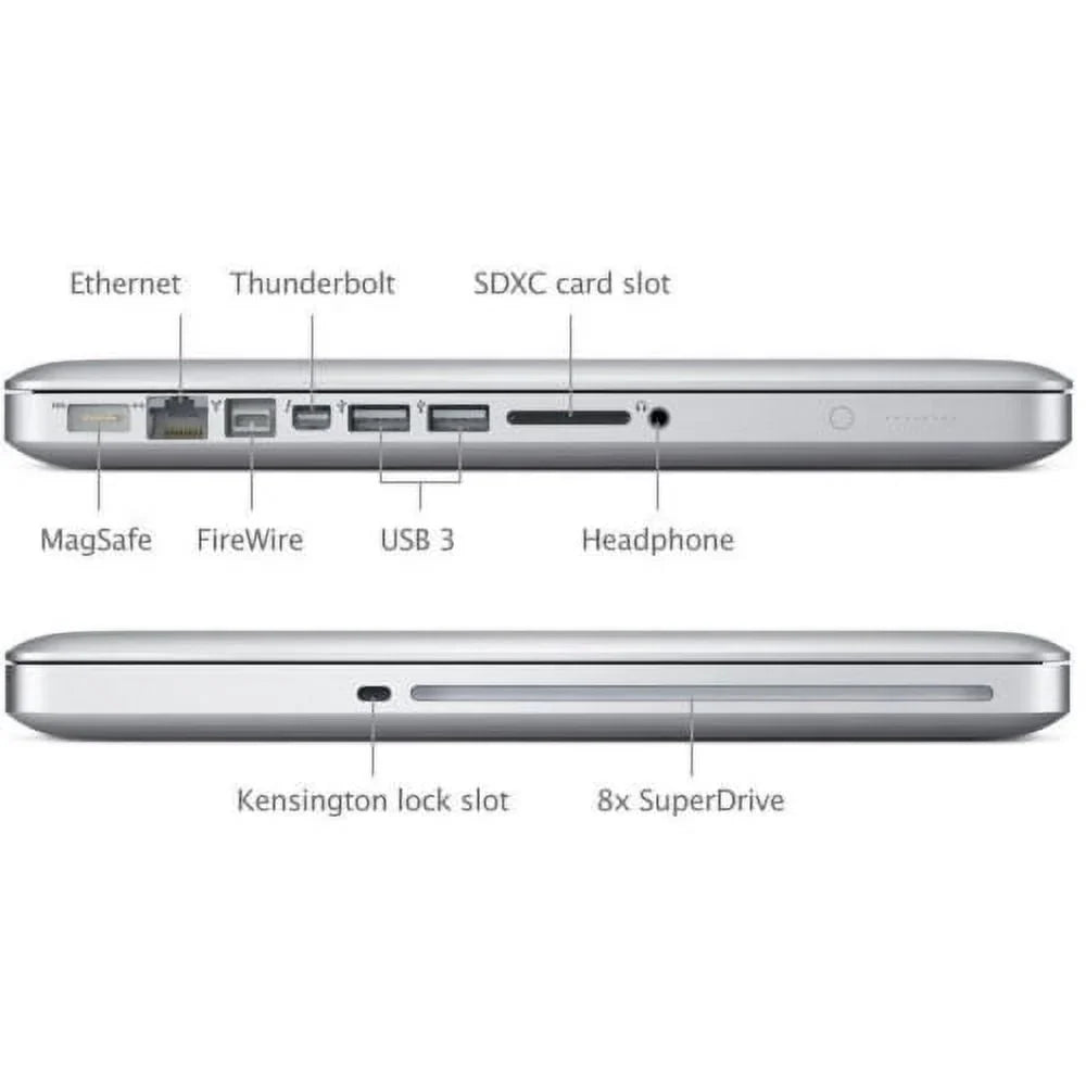4GB (Refurbished) 256GB (2012) Apple 2.5GHz MacBook 13" - MD101LL/A HD Restored Laptop i5 Pro Core RAM