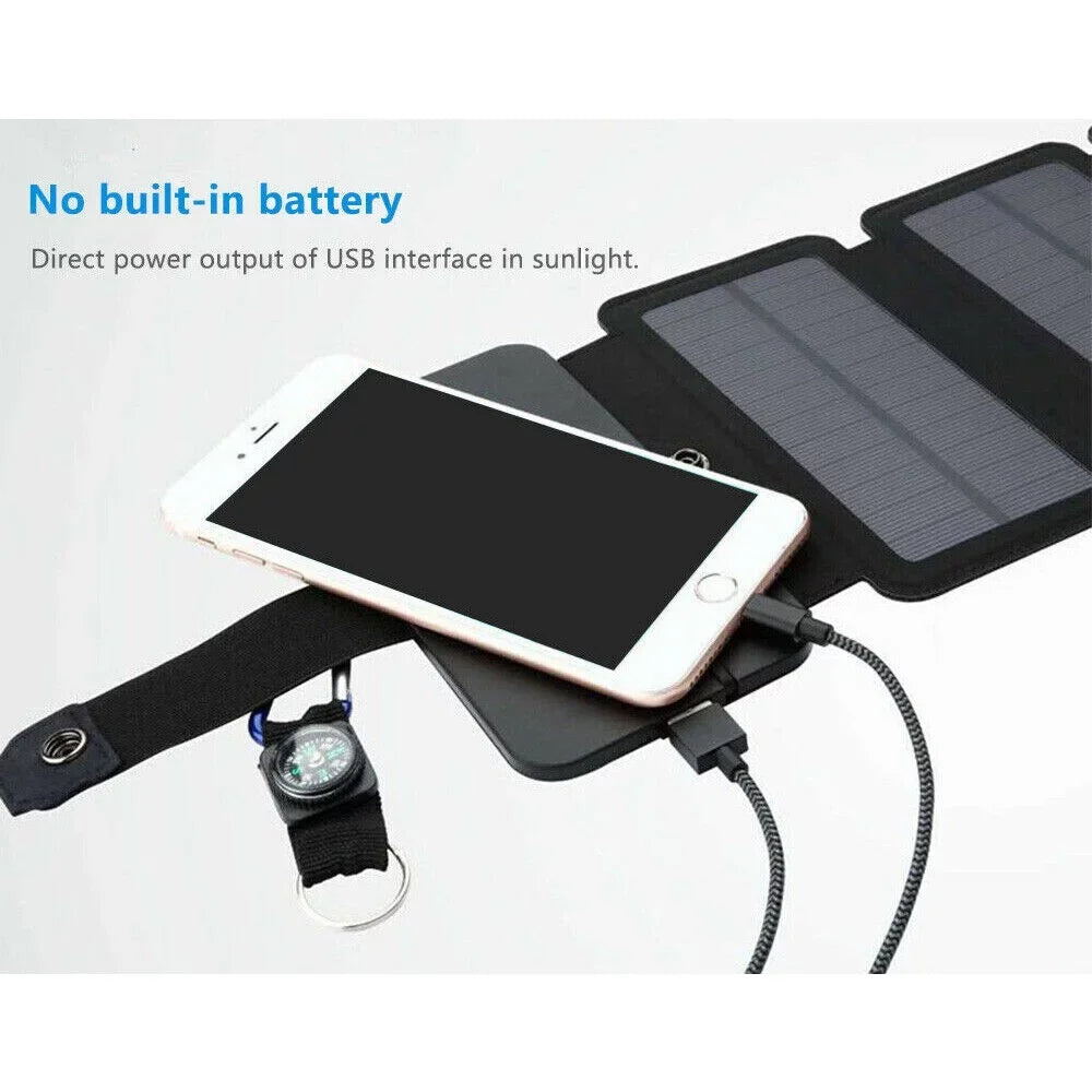 Charger Camping Solar Bank Power Waterproof Portable Panel Phone Mobile Outdoor JLLOM
