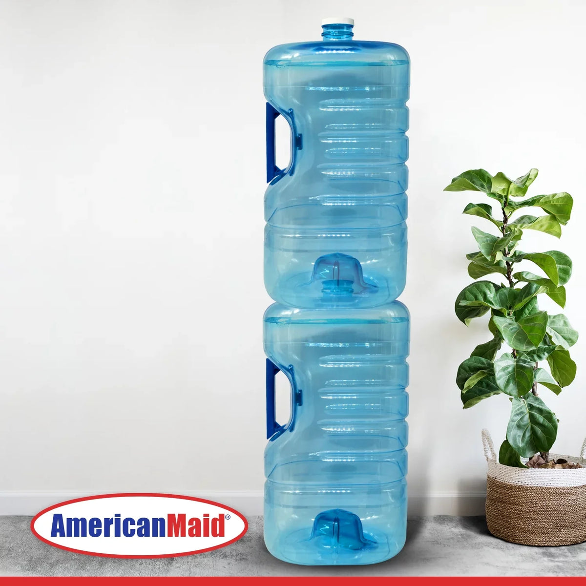 Stackable American 2 Pack Bottle, Maid Square 5 Water Gallon