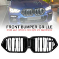 BMW Front Grille Hole Black Bumper X6 Grill Fit M50i for W/Camera G06 2020-2022