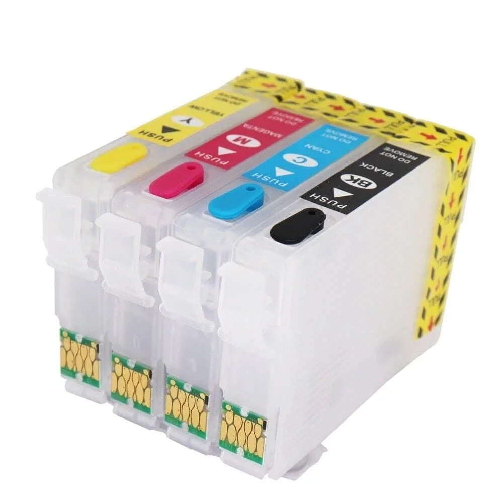 212 4105 with Printing for Chip Single-use XL Fit WF-2850 WF-2830 Epson Empty Pigment, DTF Sublimation Cartridge Ink for Printer Conversion Cartridges Ink Dye, 212XL XP-4100