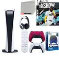 Digital 21, Version Sony with Playstation Controller, Cosmic Red Cleaning Headset, The Cloth Extra 5 Accessory Media Digital) Kit and Show Starter Microfiber PS5 MLB Remote, Bundle (Sony