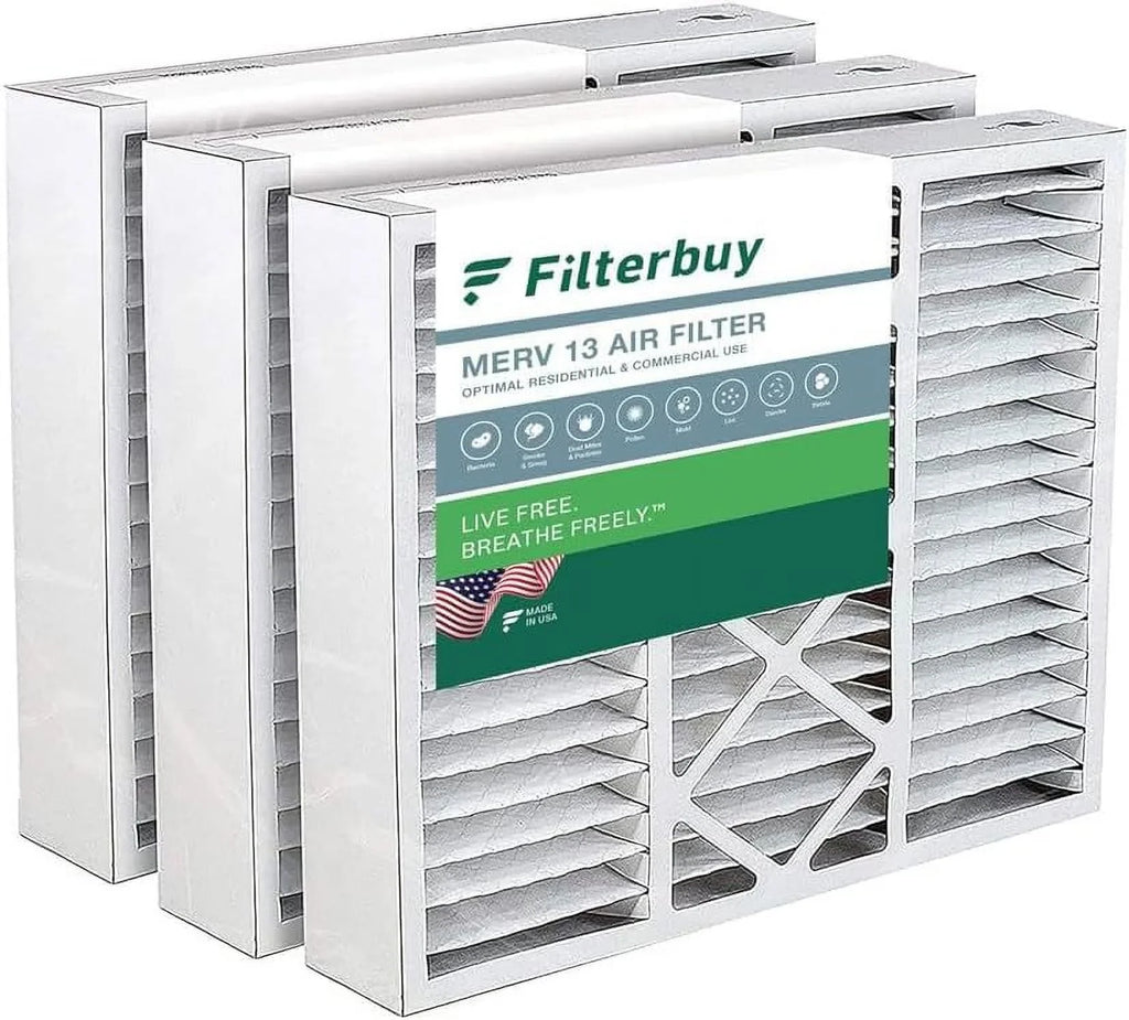 Furnace Amana, Filterbuy (3-Pack) Goodman, HVAC AC Filters and for Nordyne 20x22x5 MERV Air Pleated 13