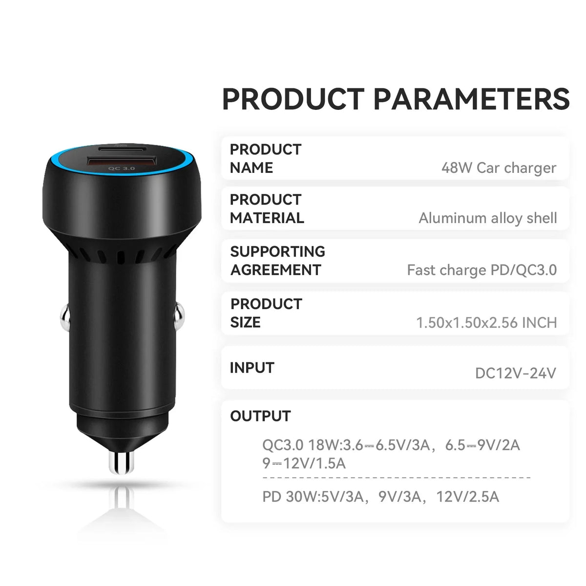 PD Mini Charger Adapter Charging USB-C Super Pro DJI Car 2/Mini 3 Fast QC3.0 for