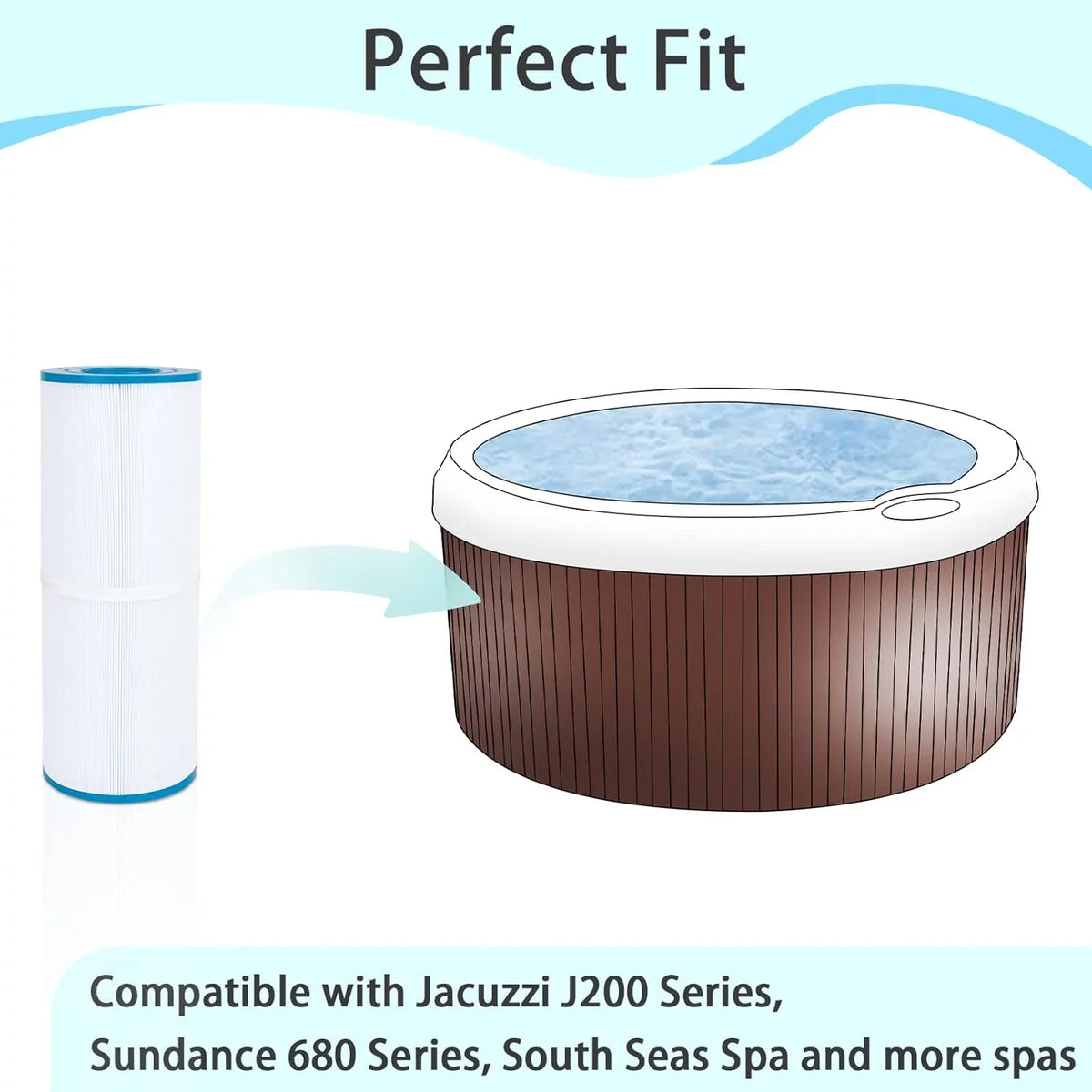 PWK30, Filters Hot Hot FC-3915 Tub sq.ft Cartridge C-6430, Unicel Springs Pleatco 30 31489, for Spa 2-Pack Filters Watkins Replacement Filbur