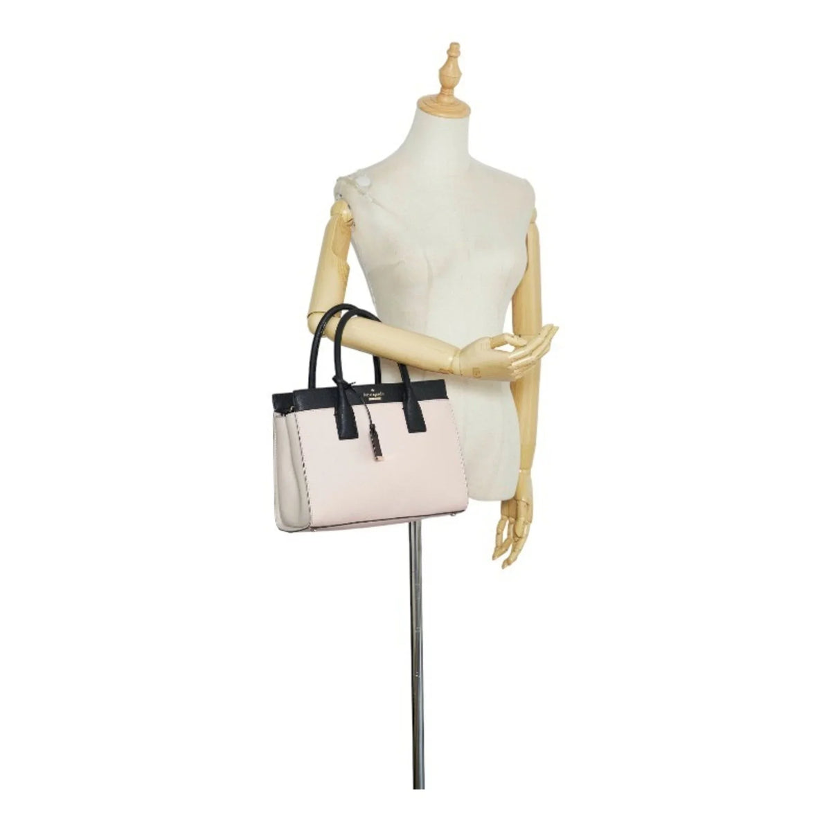 spade STREET pink handbag CANDACE Pre-Owned SMALL PXRU5957 black Kate (Good) leather ladies CAMERON Spade