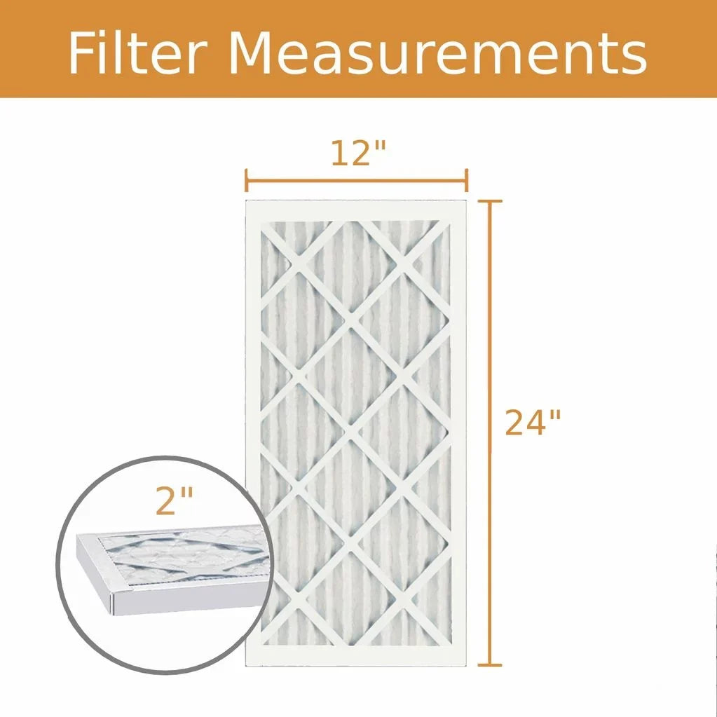 Pleat (6 Pack) Filter Air Purolator 12x24x2Key 8 - MERV