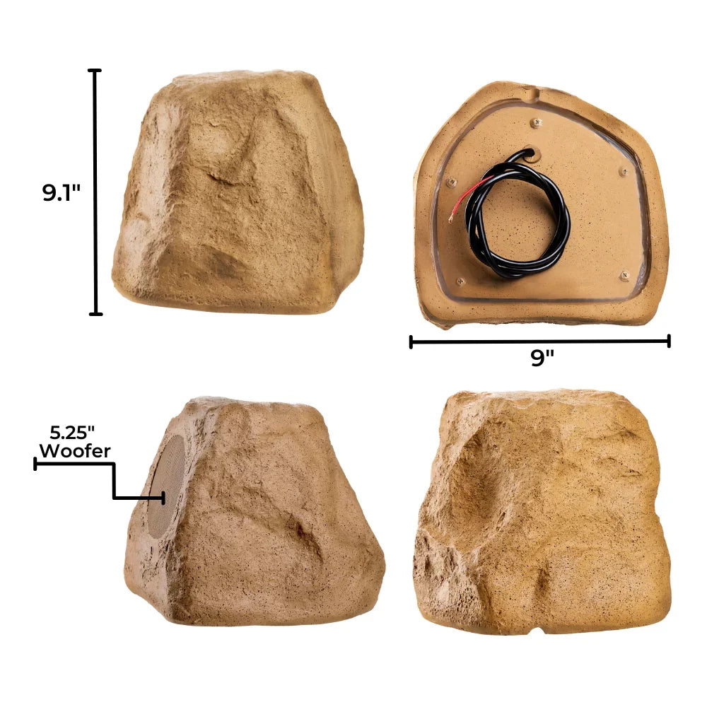 – Weather Sandstone Bluetooth 120W Audio 5.25 Outdoor Brown Speaker Rock OSD Canyon Resistant, inch