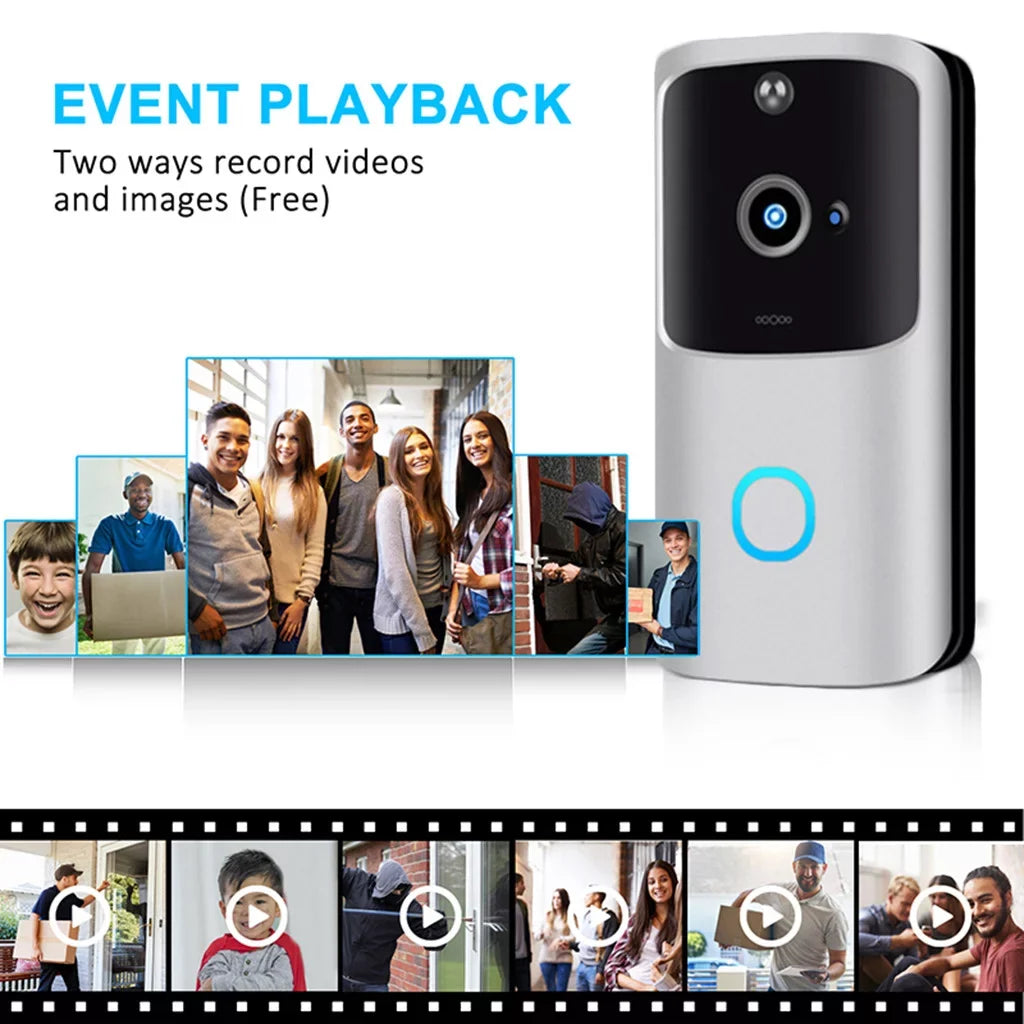 Video Wifi & Doorbell Hd Ios&Android Camera Audio Night for Operated Doorbell Wireless Vision Speaker Motion