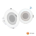 Aluminum 4’’ 2-Way Pair Built-in Frame Bluetooth PDICBTL4 LED - Ceiling with PYLE-HOME Speaker Speakers, Wall / Lights