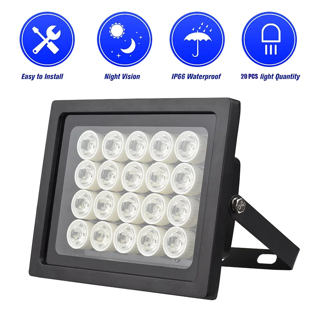 for Professional Camara Waterproof Angle Wide GoolRC 20pcs CCTV Long LEDS