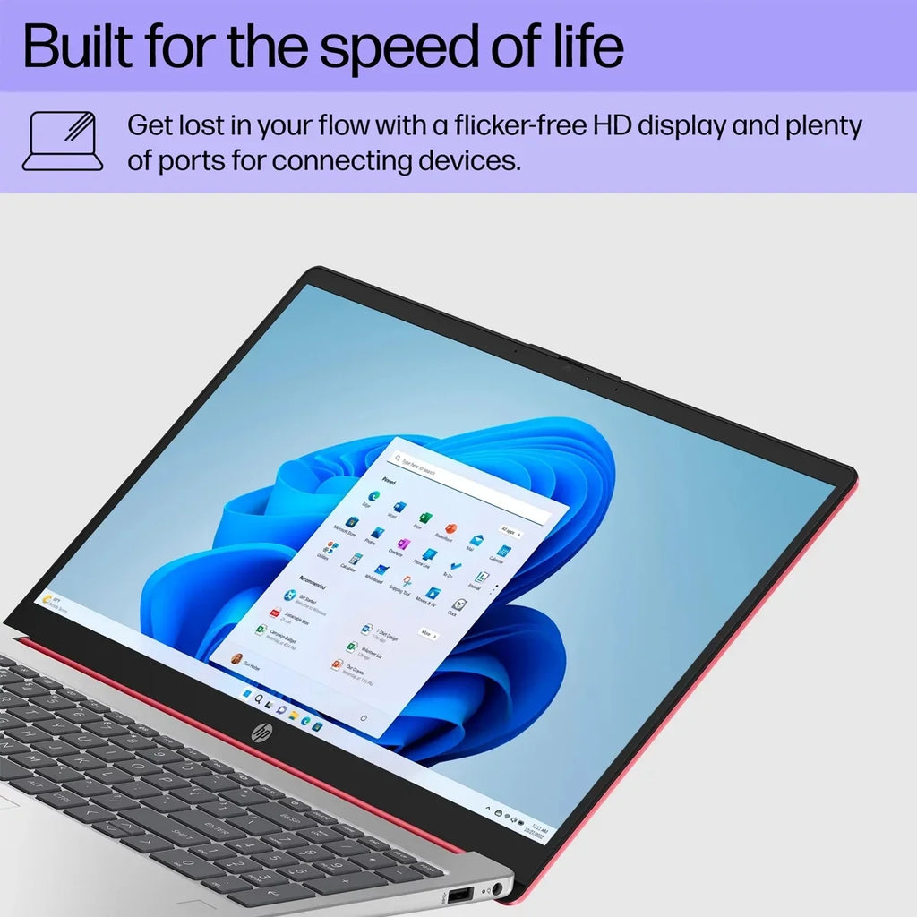 4-Cores & S HP Anti-Glare 8GB N200, 6, Scarlet Cable, in Windows 128GB 15.6" Laptop RAM, Students, Intel HDMI Webcam, Red UFS, Home HDMI, USB-C, Wi-Fi 11 Business mode, Mytrix for HD Display,