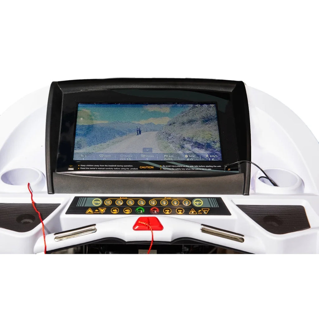 Preset Wide Board Monitor, by Folding 4.5HP, Grip, Speakers, Belt, Running LED Pulse Best Pressure Massage Programs, Bluetooth, FULLAFITT, Treadmill Free World