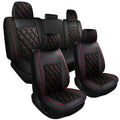 Set, Car Crew,Double,Extended HD Covers GMC Sierra Fit Pickup Cab 2007-2023 / Silverado Seat Truck(Full 1500/2500 Full 3500 Black-Red) or for Set HD