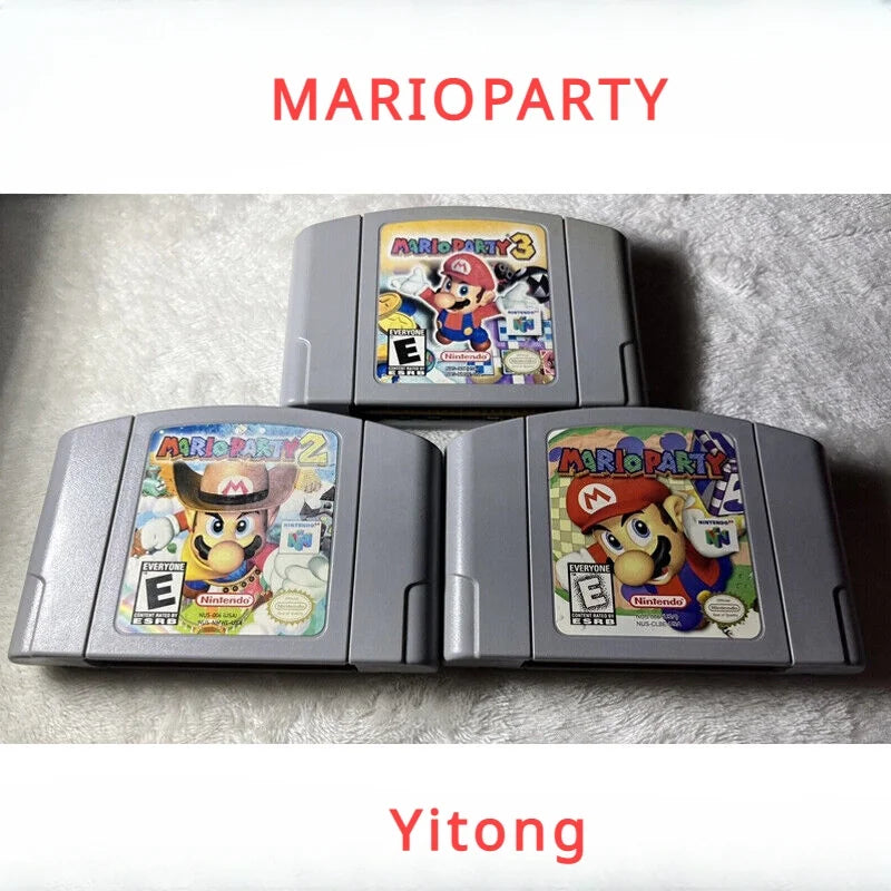 Mario 64 For Video N64 Nintendo Console Card Party Cartridge Super Game