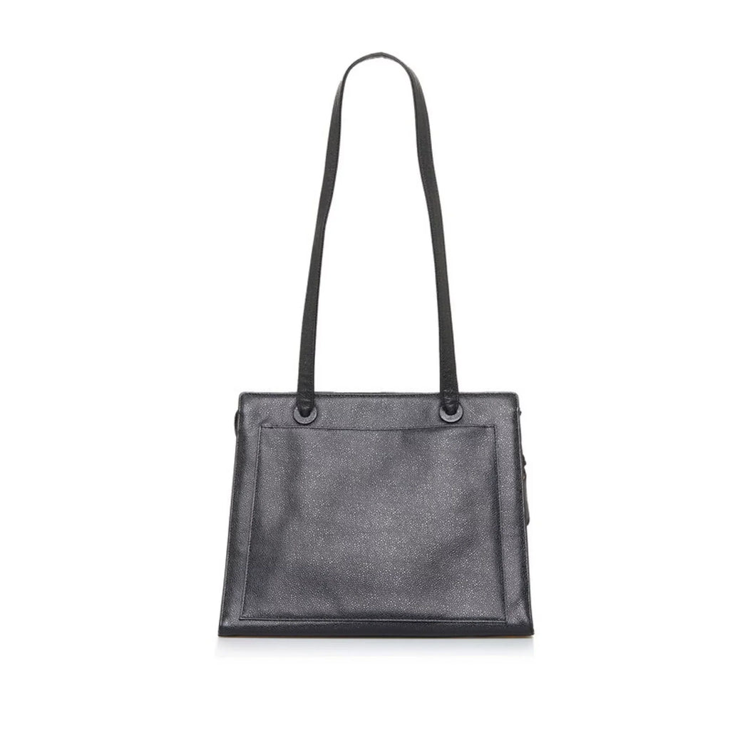 Bag Caviar (Good) Pre-Owned Shoulder Tote Chanel Mark CHANEL Coco Women's Black Skin