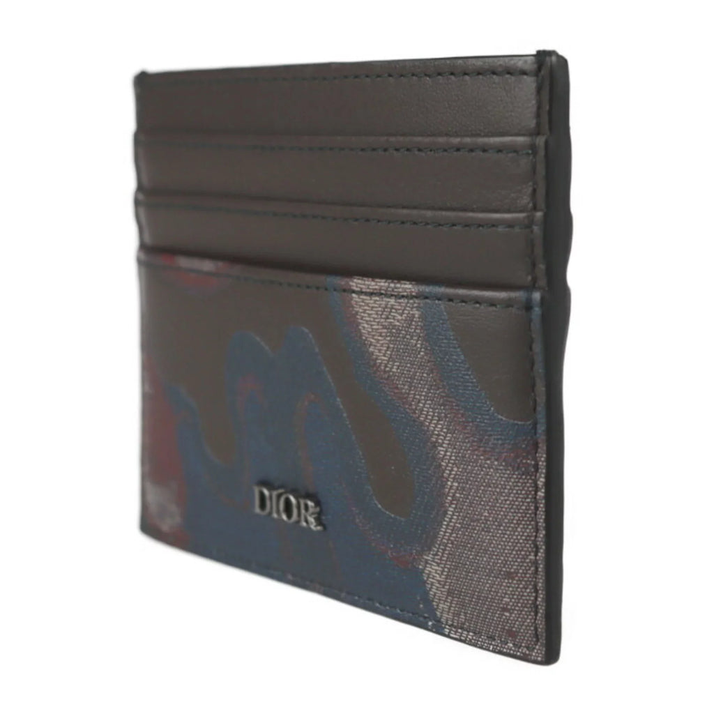 2ESCH135UCN New) Camouflage Leather Case (Like Series Marron Business Card Pre-Owned Holder Dior Christian Calf Dior Brown Pattern Multicolor