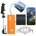 with Case Phone Holder Mobile Live for Control Dcenta Camera with Lake Fishing Kayak Fishing Boat Carry 1080P Video Cage Finder Underwater APP Camera Bait Cable 50M Fish Ice Sea Fishing