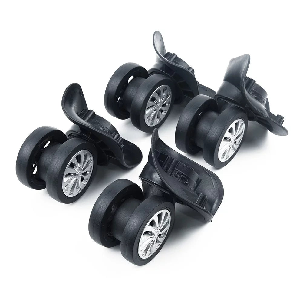 Suitcase Universal Yuri Wheels Luggage Wheel 4 Replacement Swivel Black Set