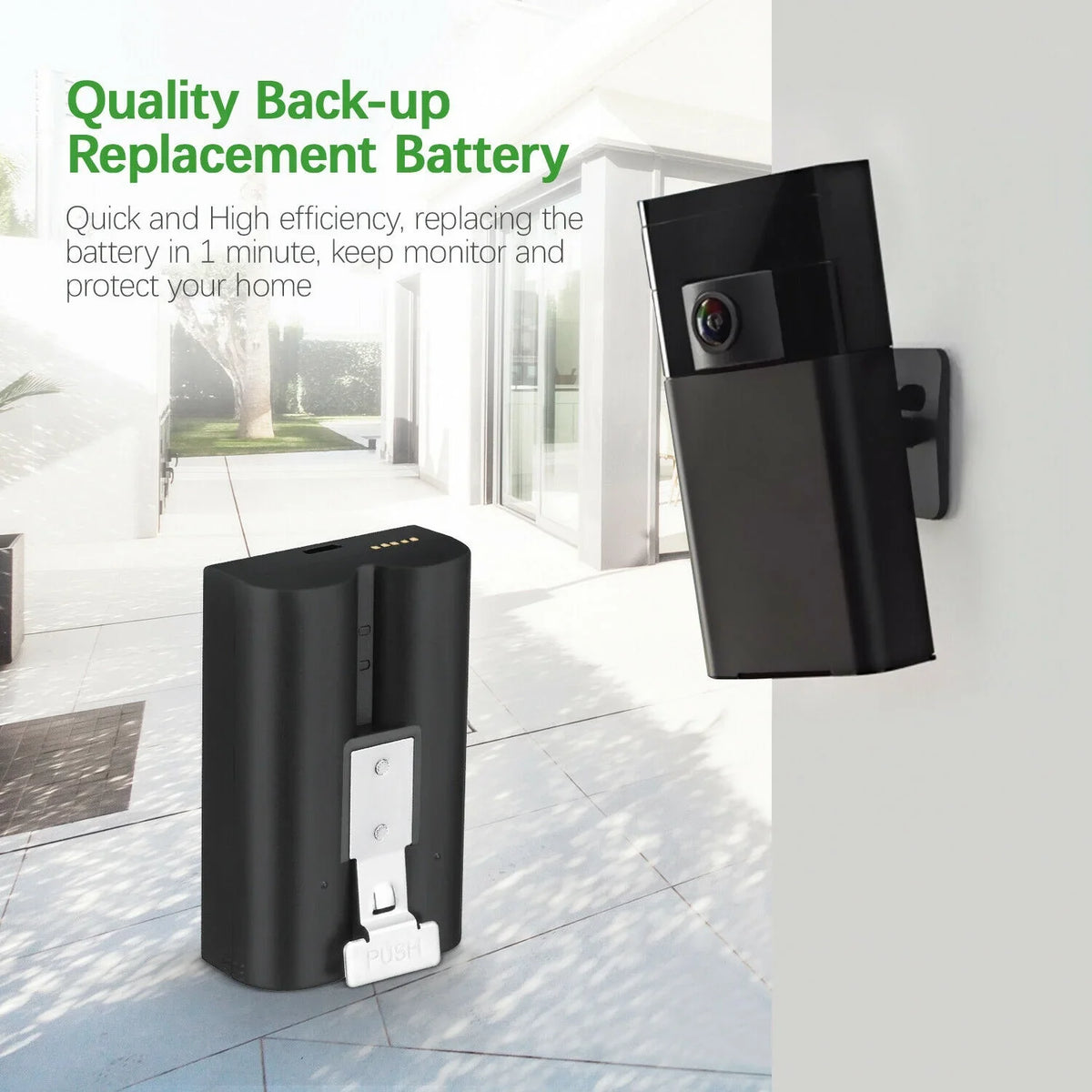 Camera, Plus/4, Doorbell Battery Stick Replacement 3-Pack Doorbell Backup Rechargeable Video for Up Cam, Batteries Cam, 6040mAh with Compatible 3.65V Ring EBL Doorbell 2/3/3 Spotlight Ring