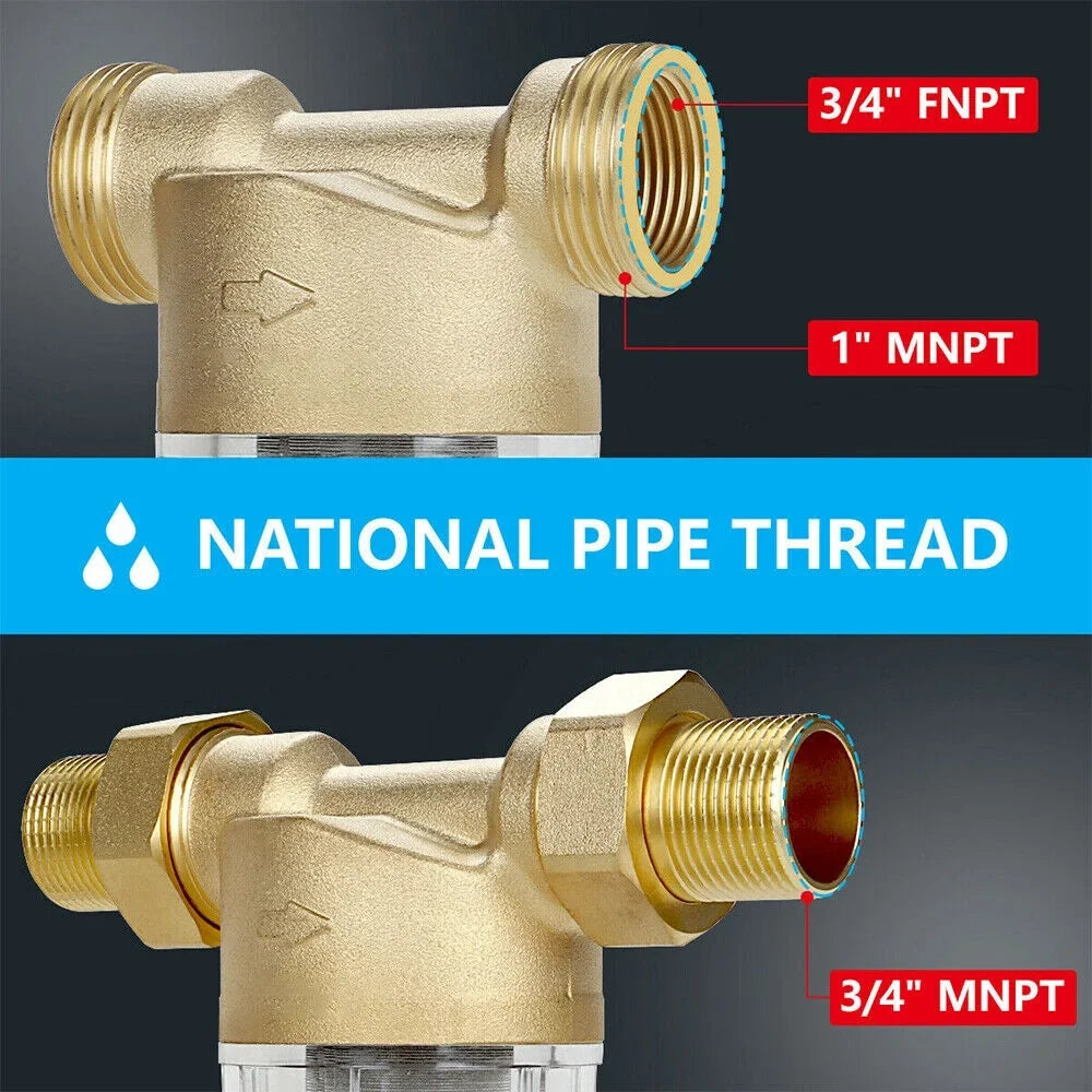 Micron Spin 50 Sediment Filter 2X Pre-Filter System/whole Water House Down Water