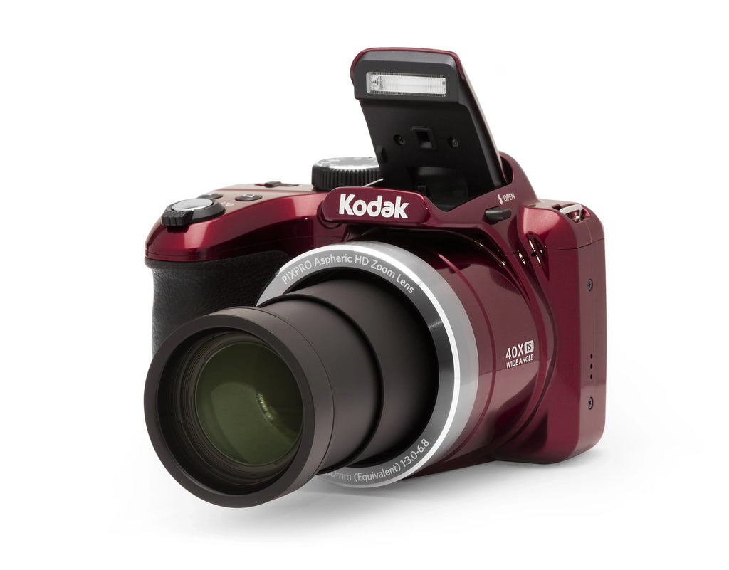 Digital AZ401 HD720p video PIXPRO (Red) KODAK Camera - Bridge 40X 16MP Zoom Optical