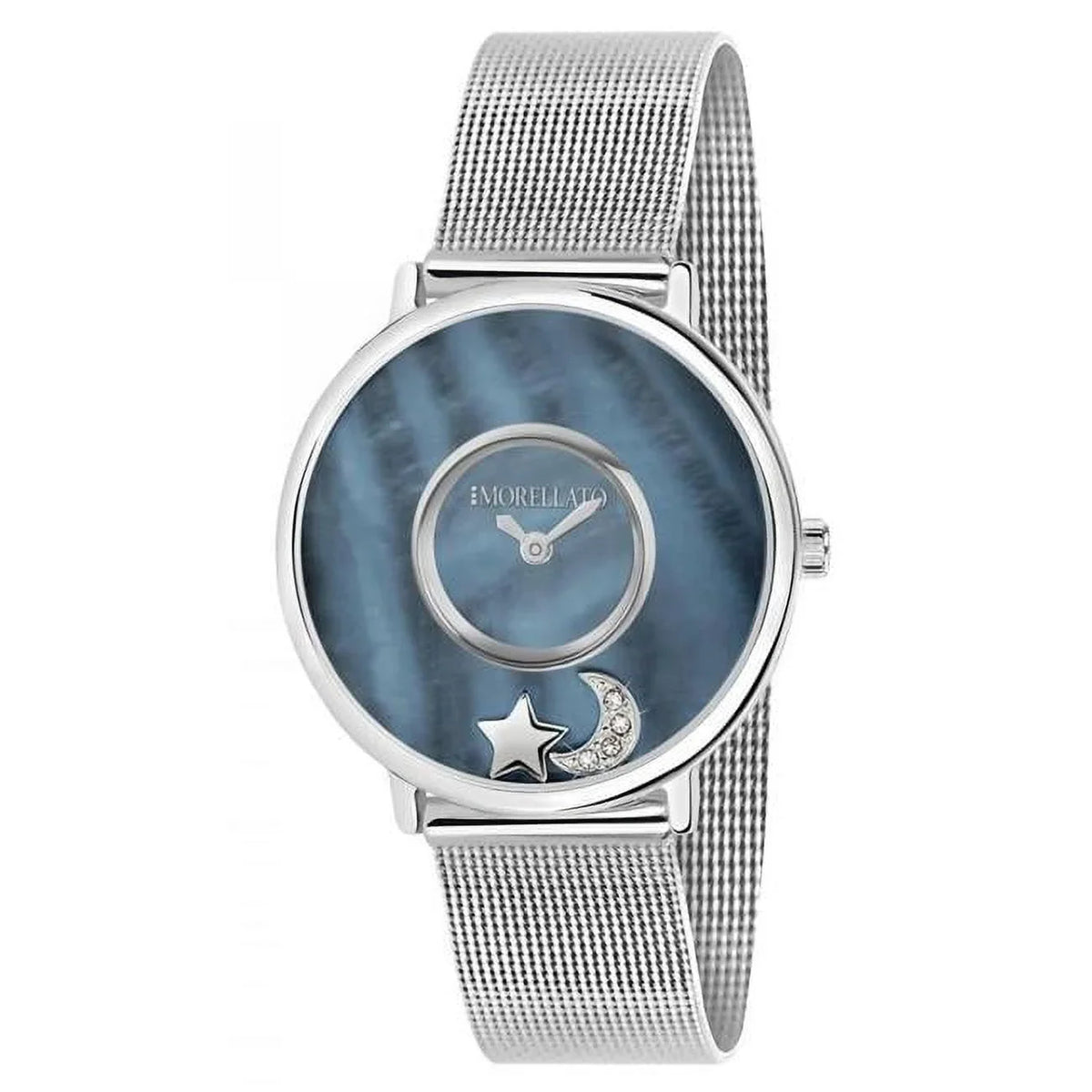 Women Stainless Of Black Quartz Pearl Watch, Steel Mother Mesh