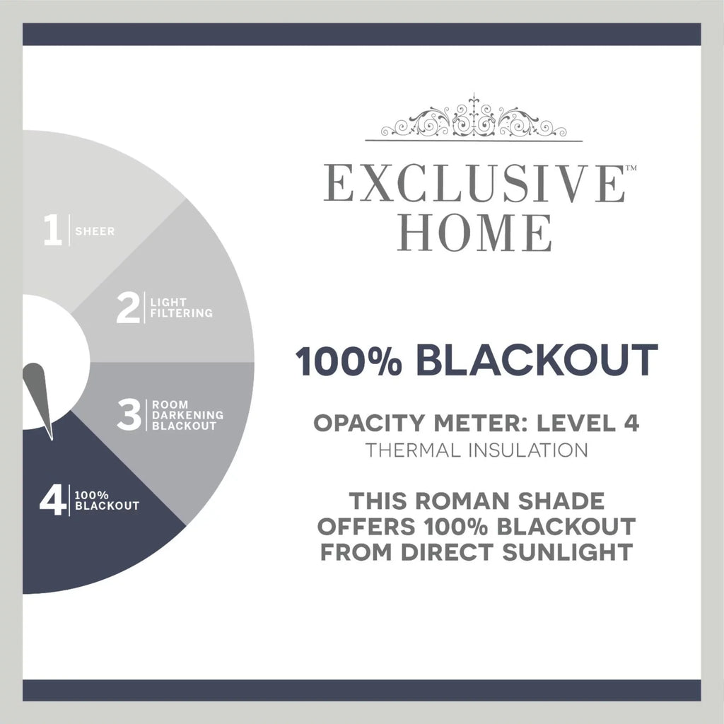 Home Grey Esme Blackout Shade, Dark Roman Exclusive 23"x64", Total