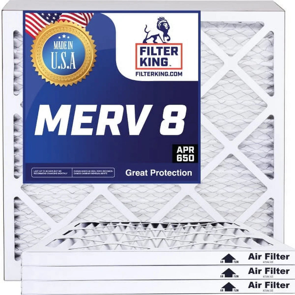 Pleated | Actual 40x13.5x1 13.5 USA King 40 | Filter Furnace Air Size: x x A/C 8 MERV HVAC 4-PACK | .75" | Filters MADE IN Filter