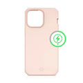 MAGSAFE LIGHT - CASE ITSKINS FOR COMPATIBLE - 14 (6.1") RECYCLED SILK SPECTRUM-R PINK MATERIALS 100% IPHONE SERIES PRO - -